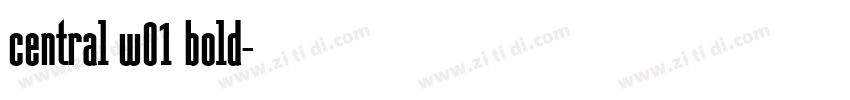 central w01 bold字体转换